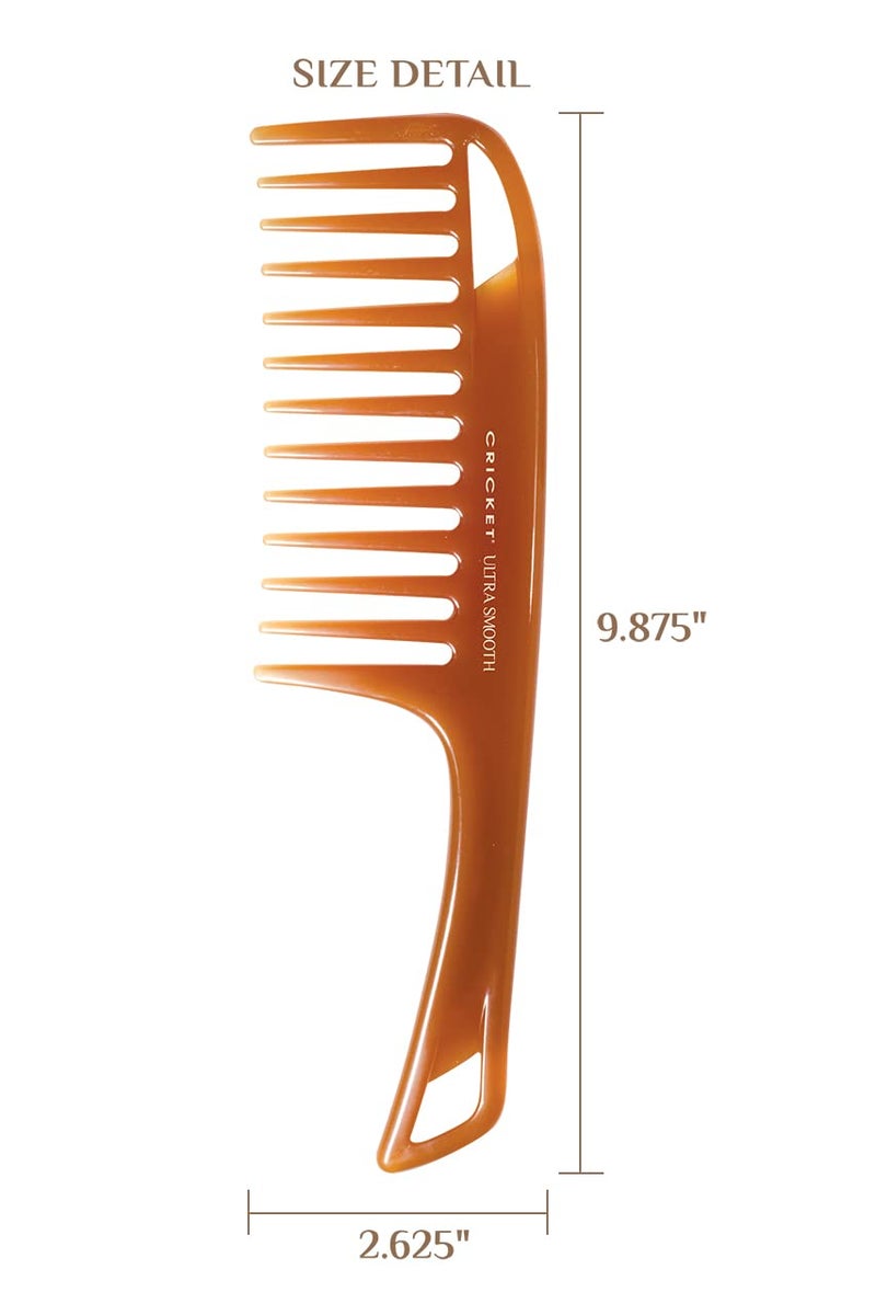 Cricket Ultra Smooth Detangler Comb for Wet, Dry, Long, Thick Hair Anti-Frizz Detangling Shower Comb with Argan & Olive Oils and Keratin Protein Infused Plastic - Image 4